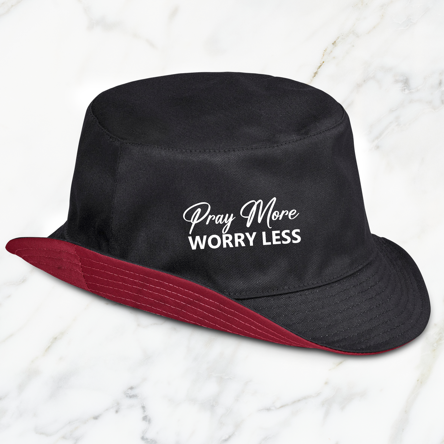 Street Flip Bucket Hat - Pray More & Worry Less