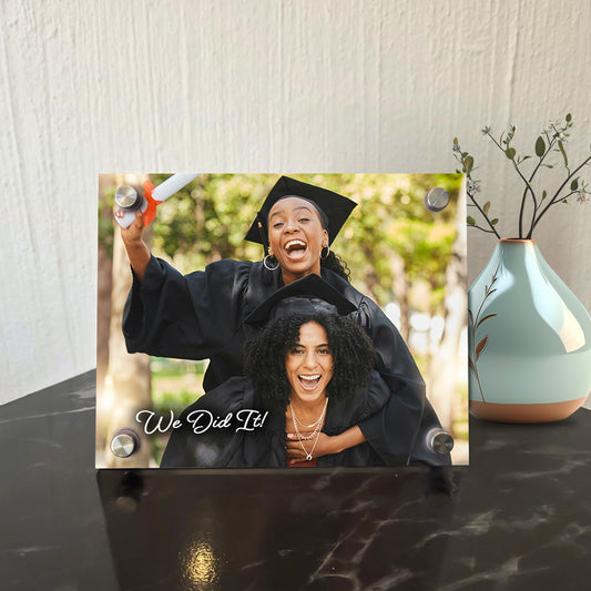Personalised Acrylic Frame - We did it + Photo