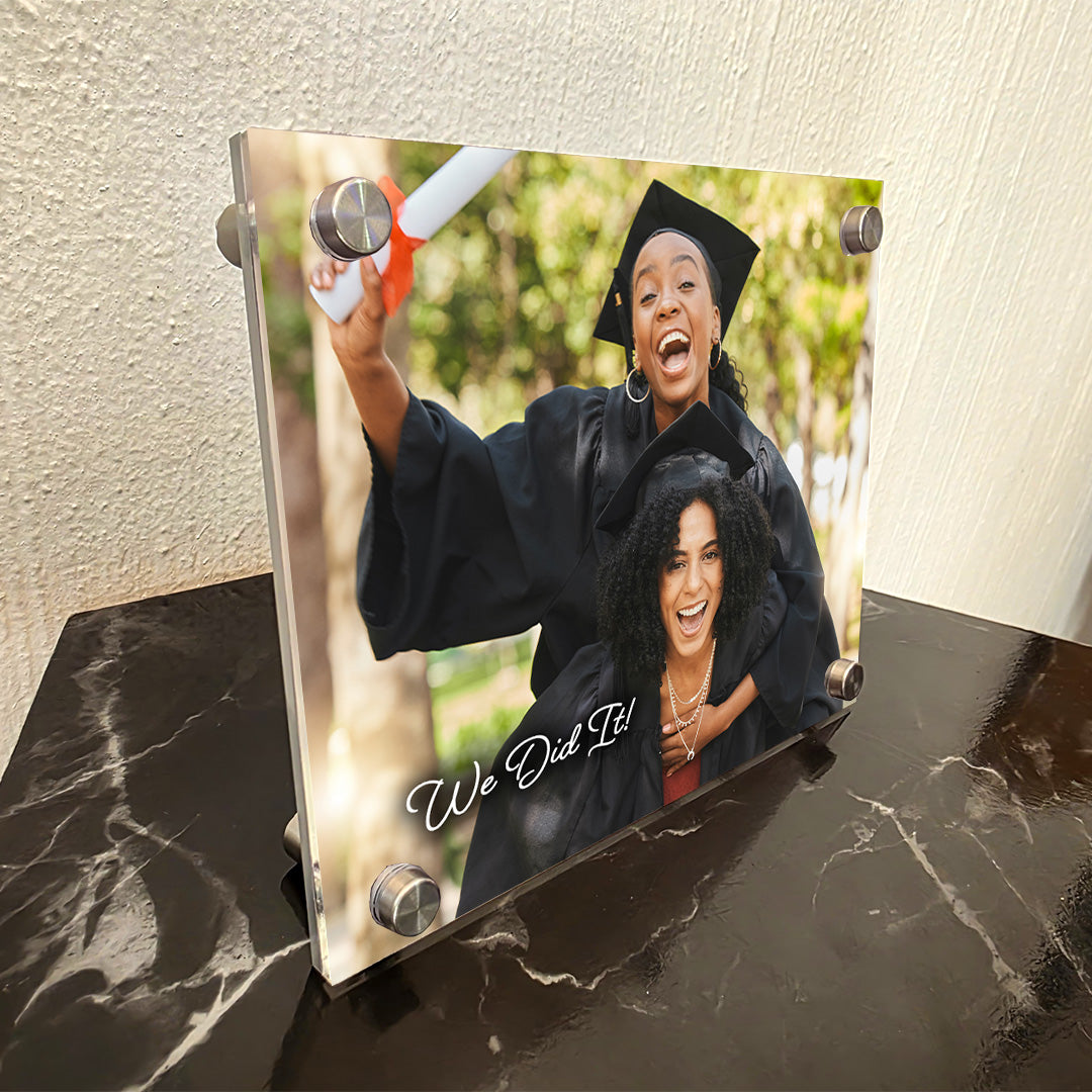 Personalised Acrylic Frame - We did it + Photo