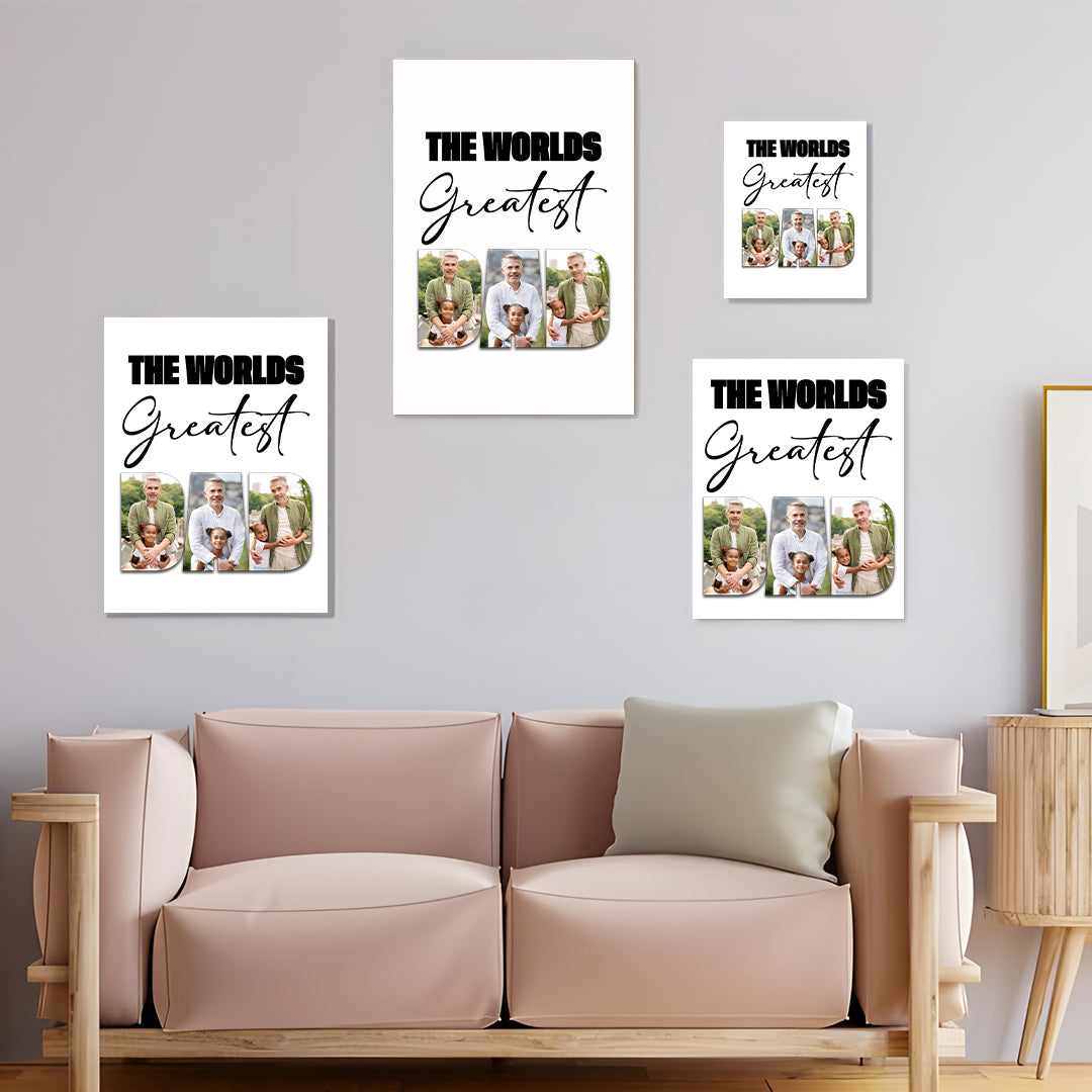 Personalised Dad Canvas - A3