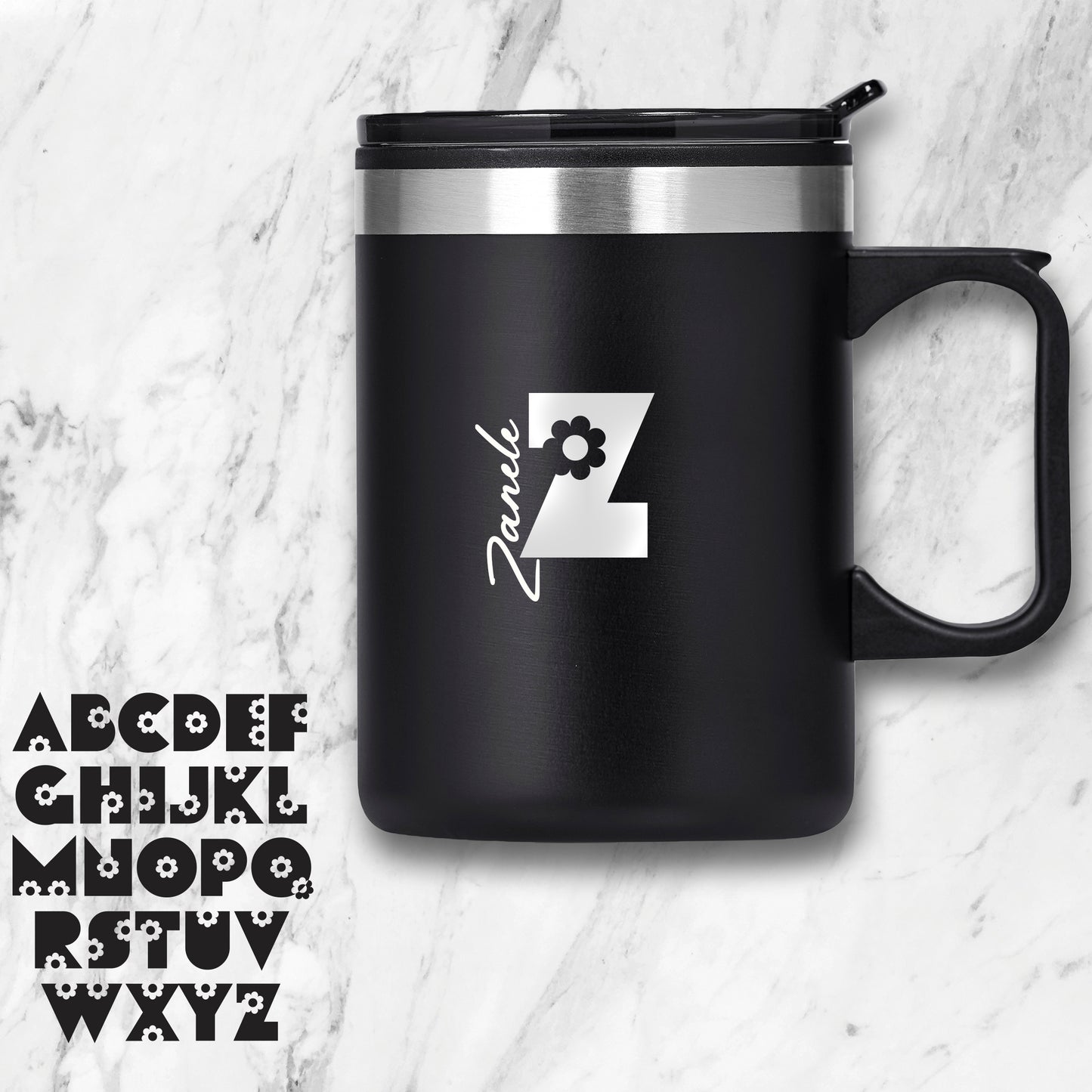 Enduro Stainless Steel & Plastic Double-Wall Mug - Name