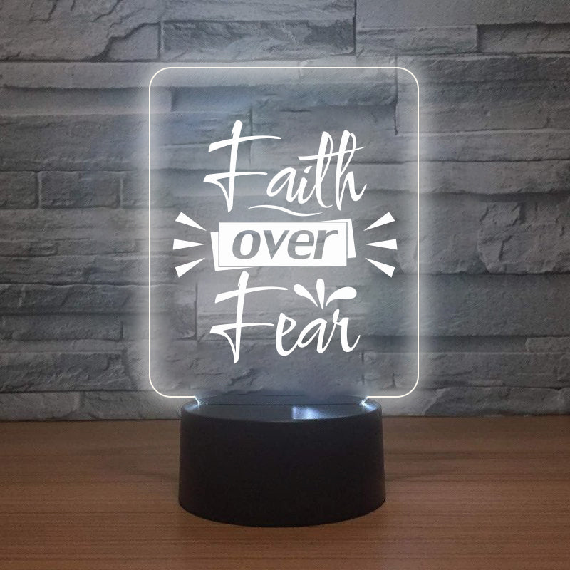 LED Lamp - Faith Over Fear