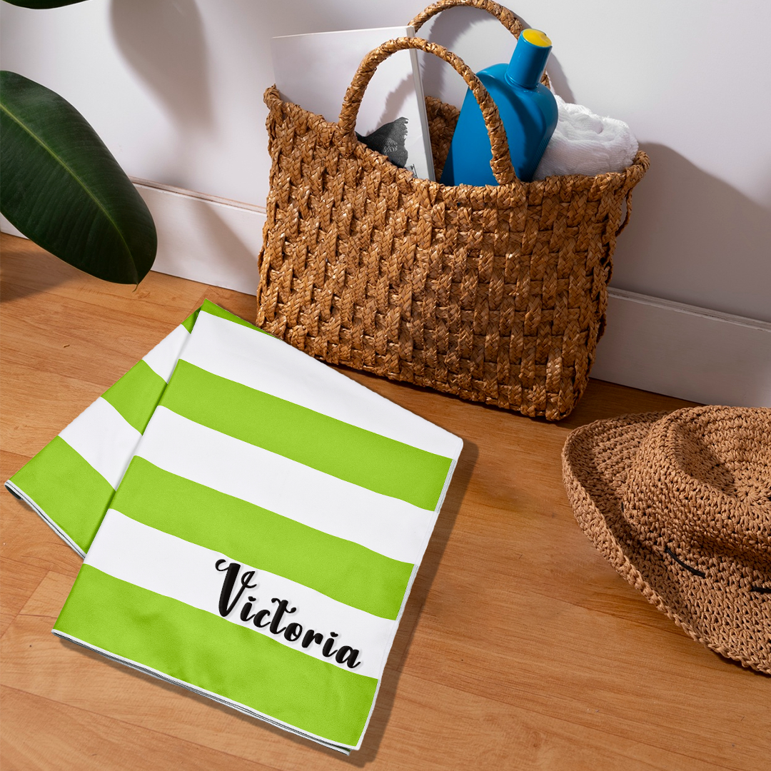 Compact Microfibre Beach Towel - Name Only