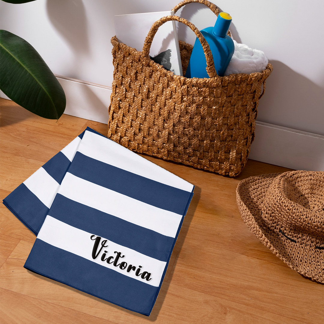 Compact Microfibre Beach Towel - Name Only