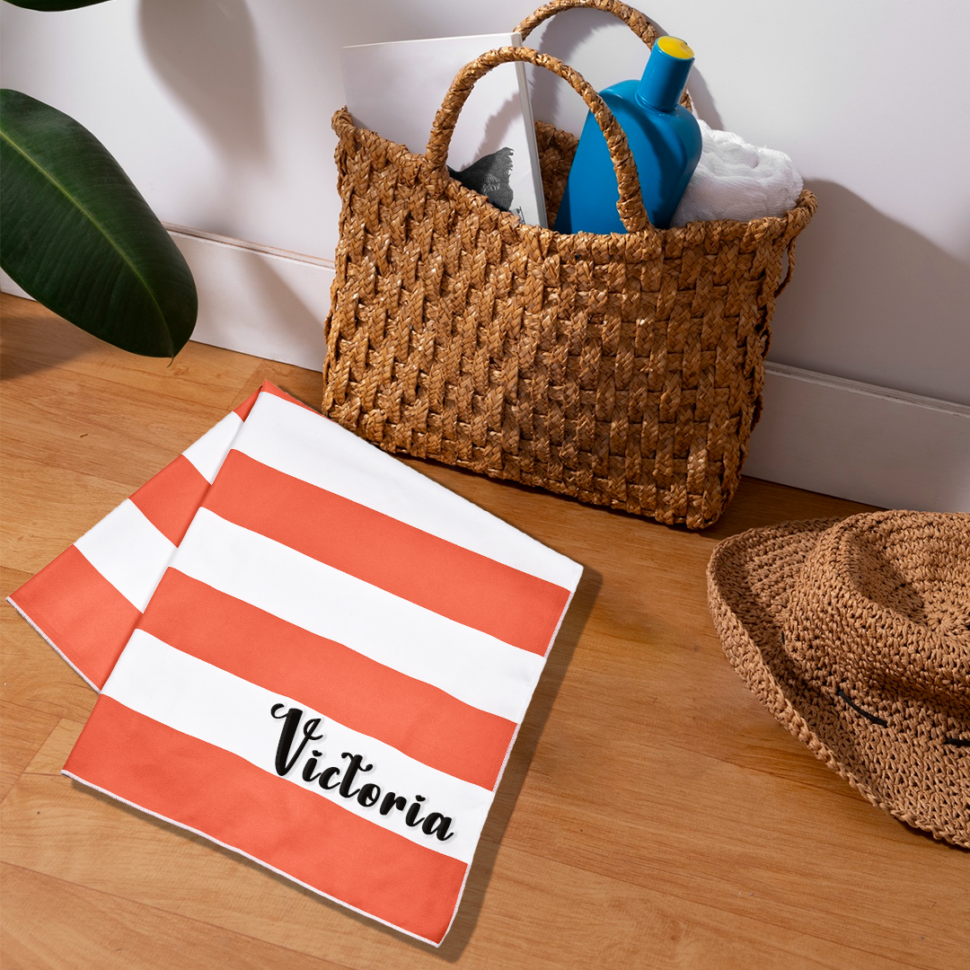 Compact Microfibre Beach Towel - Name Only