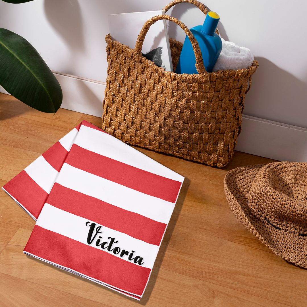 Compact Microfibre Beach Towel - Name Only
