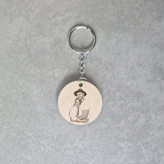 Personalised Wooden Keyring - Photo