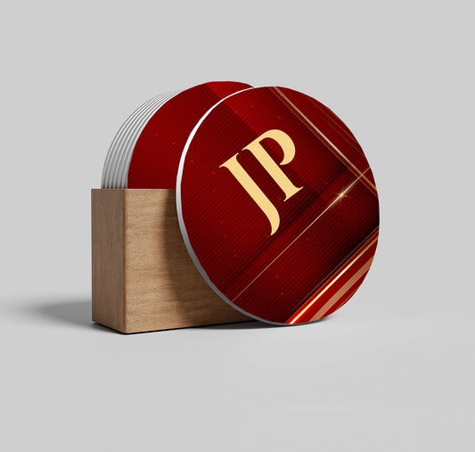 Personalised Red Coaster Set