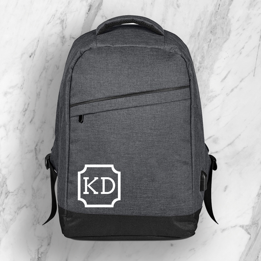 Aegis Pro Anti-Theft Laptop Backpack - Initials