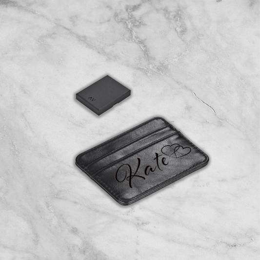 Coleridge SlimSecure Card Wallet - Hearts + Name