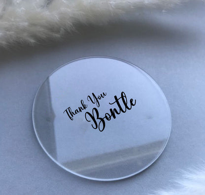 Personalised Coaster Set - Thank you + Name