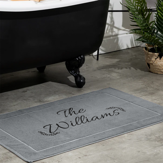 Cotton Haven Bath Mat - Grey -MESSAGE