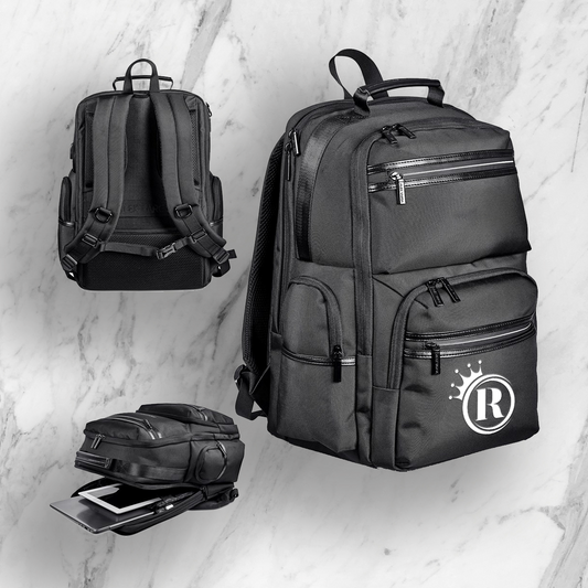 Highline Tech Laptop Backpack - Crown + Initial