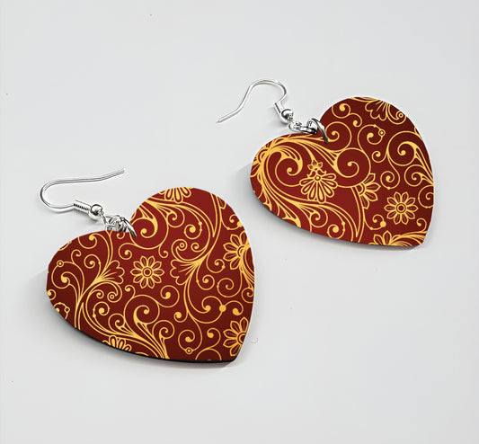 Floral Heart Earrings