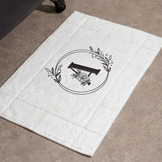 Bath Mat - Leafy Initial
