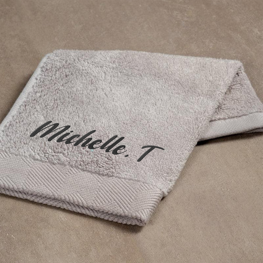 EvoLoom Luxe Collection Zero Twist Face Cloth - Initial + Name