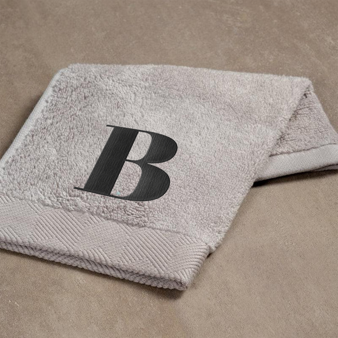 Evoloom Luxe Collection Zero Twist Face Cloth - Initial