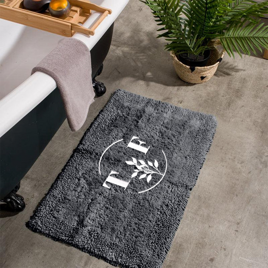 Bathroom Soft Luxury Cotton Rug - Art + Initials