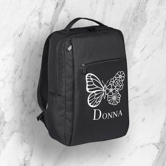 Reverta Recycled Laptop Backpack - Butterfly + Name