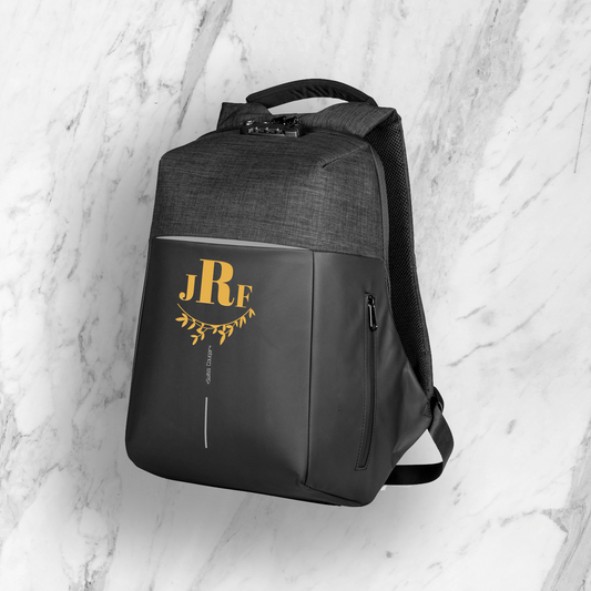 VanguardX Anti-Theft Laptop Backpack - Leafy Initials