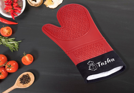 Ignite Silicone Oven Glove (Single) - Name + Art