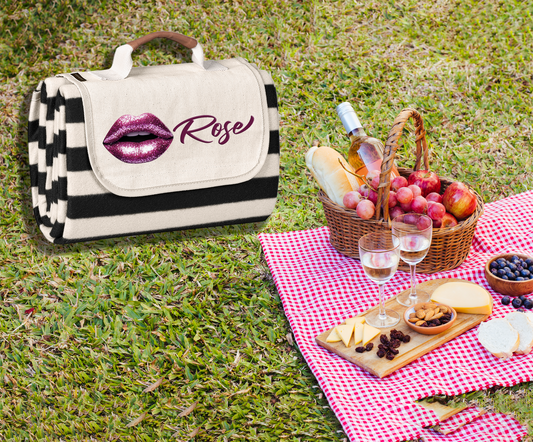 Brookstone Luxe Picnic Blanket - Name + Art