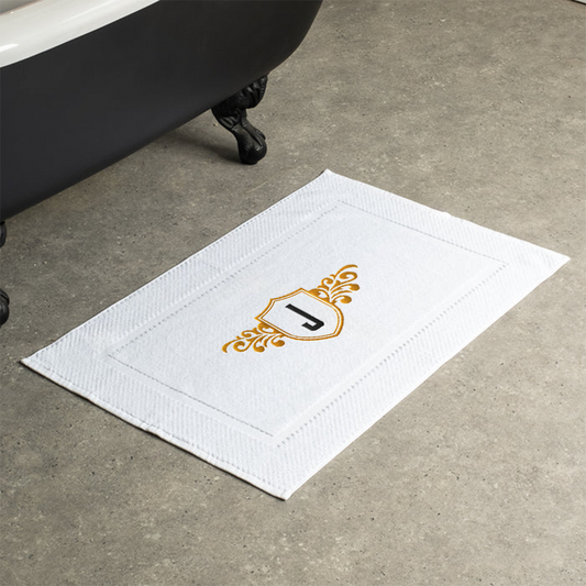 Bath Mat - Gold art + Initial