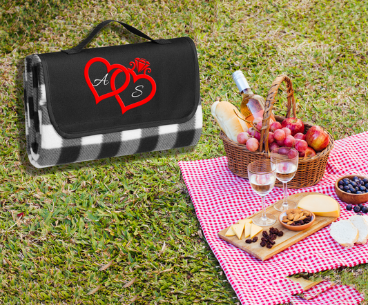 Brook & Breeze Picnic Blanket - Initials + Love