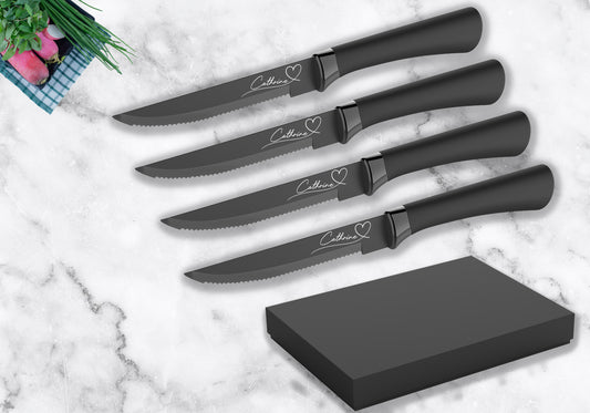 Heritage Steak Knife Set - Name + Art