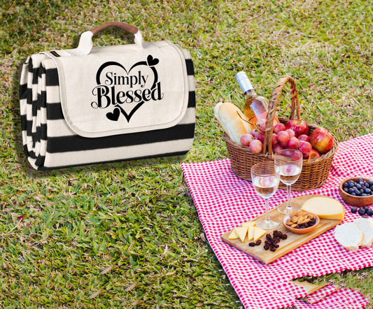 Brookstone Luxe Picnic Blanket - Simply Blessed