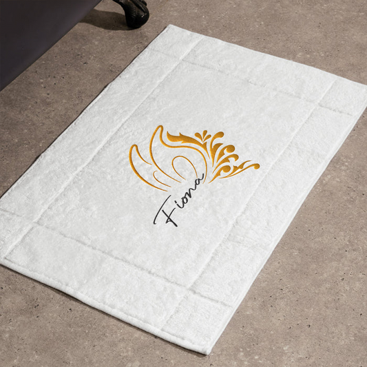 Bath Mat - Gold Art + Name
