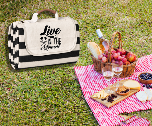 Brookstone Luxe Picnic Blanket - Live in the Moment