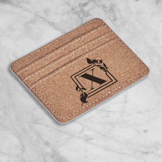 Personalised Lumen Card Holder - Leafy Initial