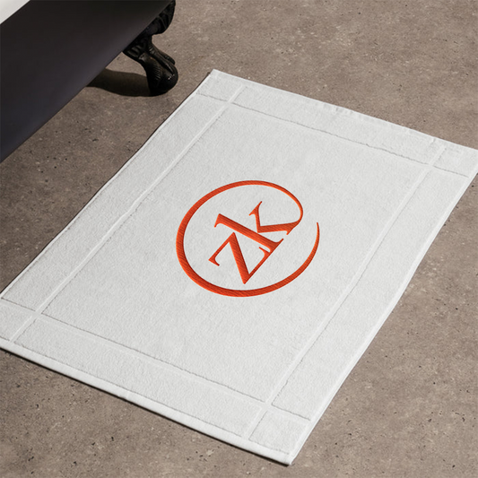 Bath Mat - Red Initials