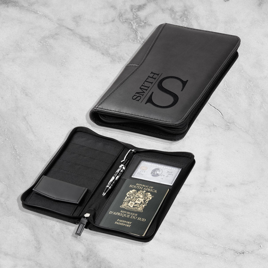 Personalised Vettro Travel Wallet  - initial + NAME