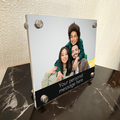 Personalised Family Acrylic Photo Frame - Add Your Message