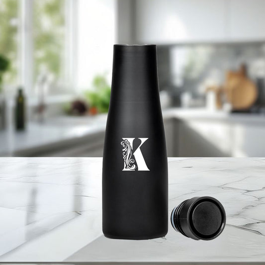 ThermoEdge Stainless Steel Vacuum Water Bottle - 600ml Leafy Initial