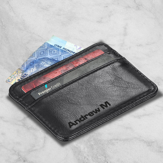 Coleridge SlimSecure Card Wallet - Name + Initial