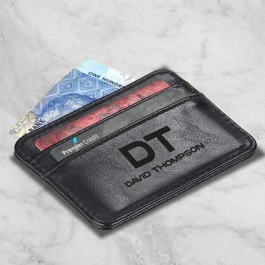 Coleridge SlimSecure Card Wallet - Initials + Names