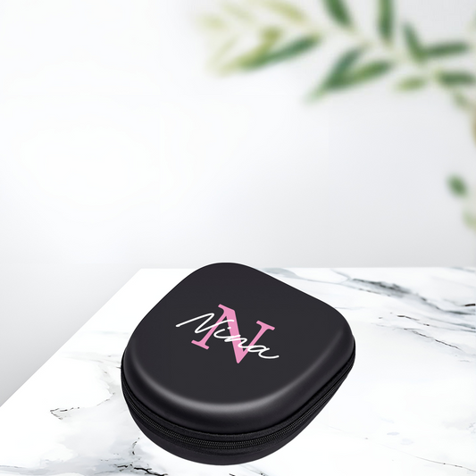 Personalised Utopia Pro Active Noise-Cancelling Bluetooth Headphones - Pink Initial + Name