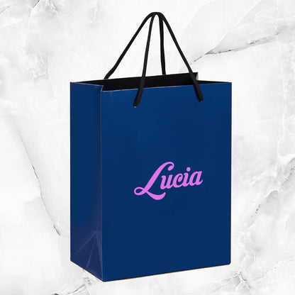 Glow Mini Paper Gift Bag - Lilac Name