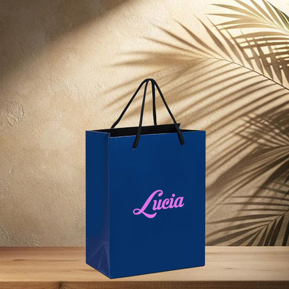 Glow Mini Paper Gift Bag - Lilac Name