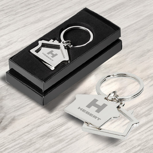 KeyCasa Metal Keyring - Initial + Name