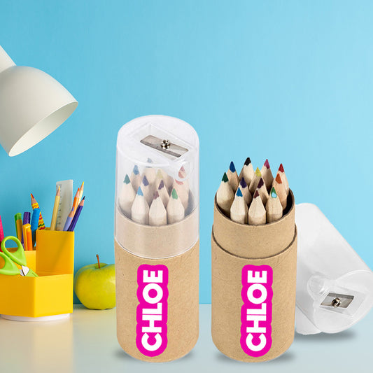 ColourPeak Premium Pencil Set - Pink Name