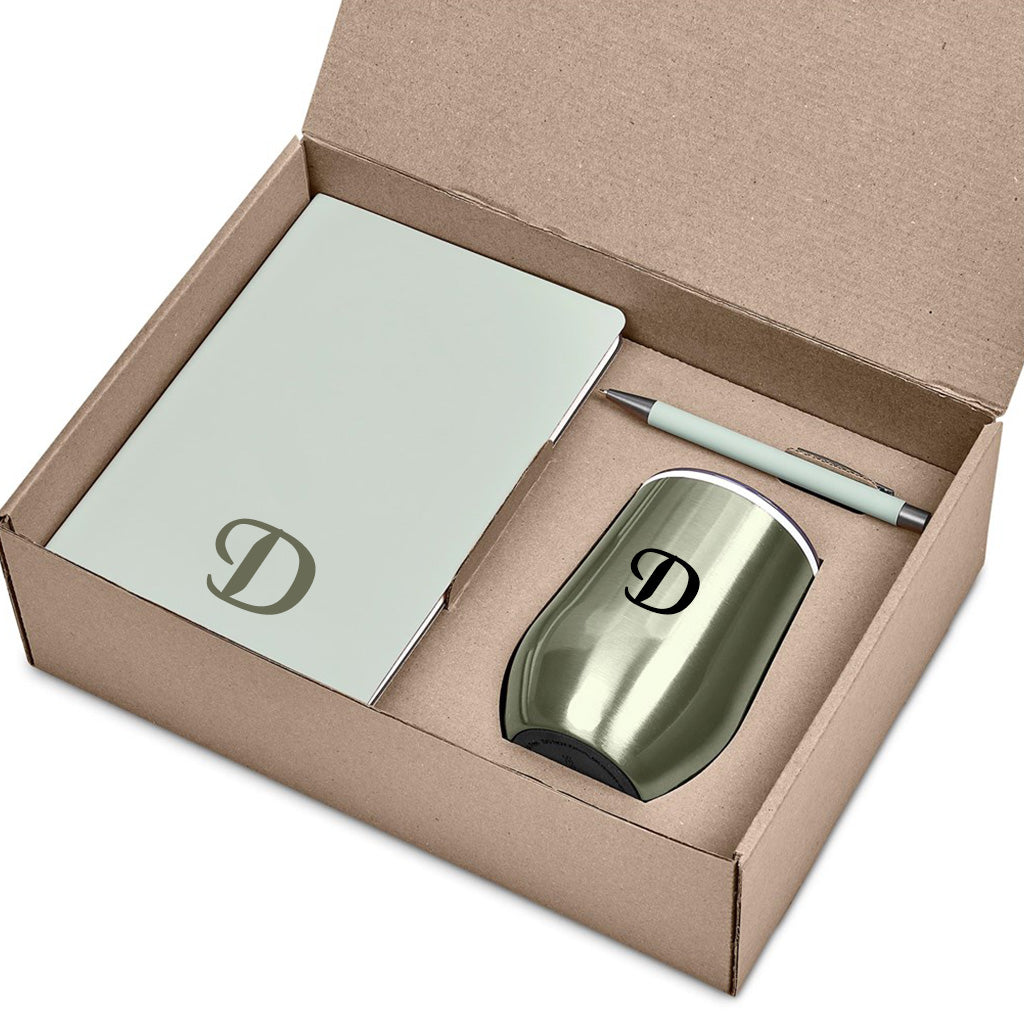 Pabary Signature Kraft Gift Set- Initial