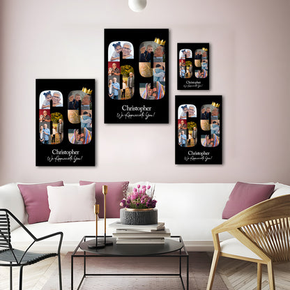 Personalised Canvas - Number (Black)
