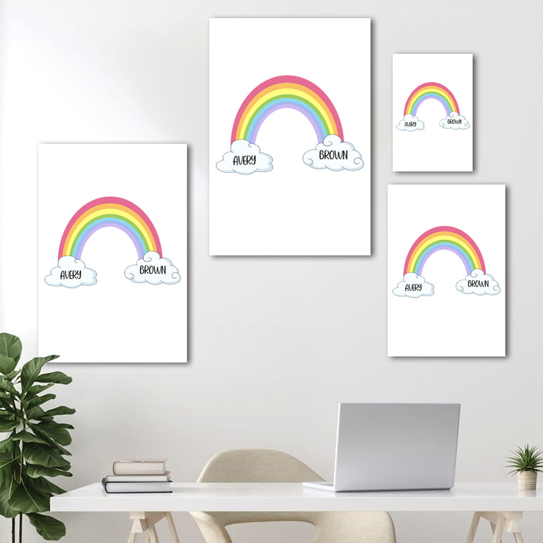 Personalised Canvas - Rainbow + Name