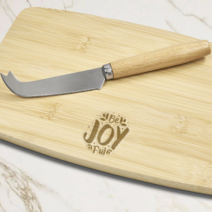 Personalized Avalon Bamboo Cheese Board - Be Joyful