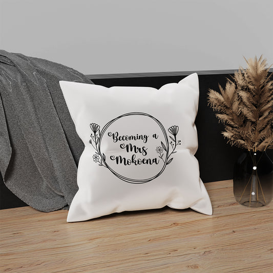 Becoming Mrs Scatter Cushion