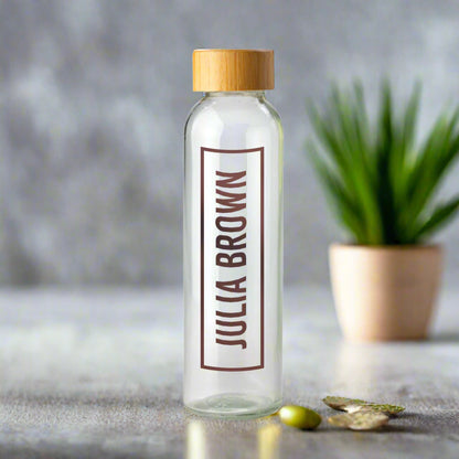 Personalized Bello Glass Bottle Name + Surname